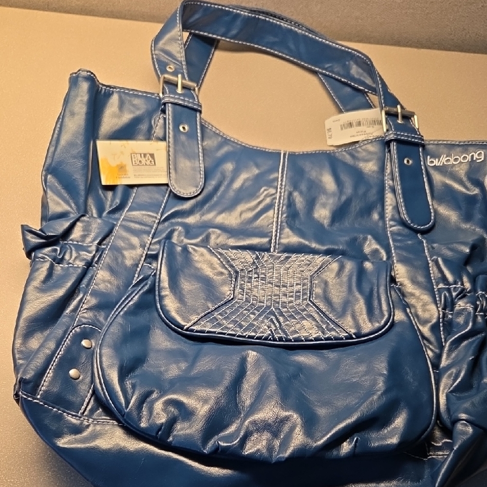 NEW Billabong Shiny Blue Tote Bag